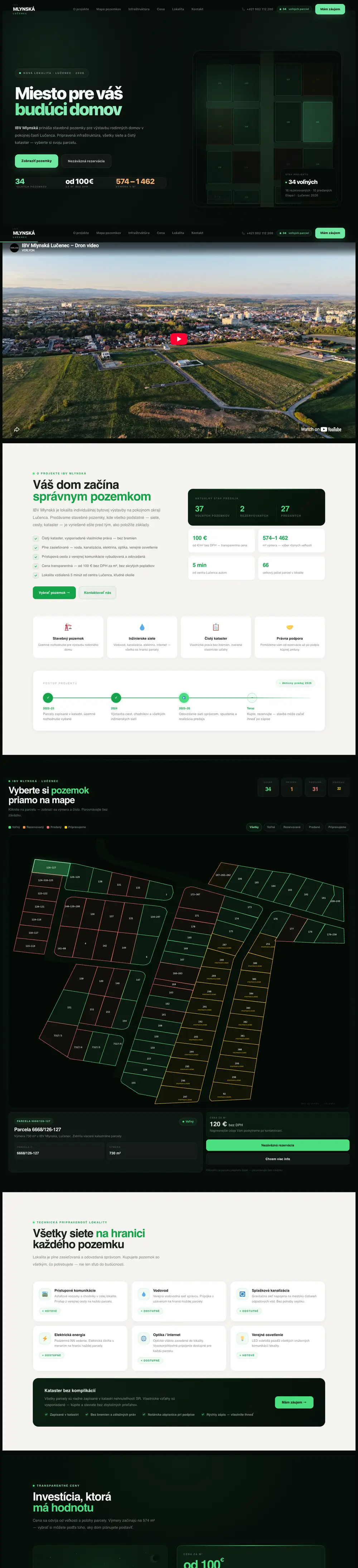 IBV Mlynská, celá stránka webu